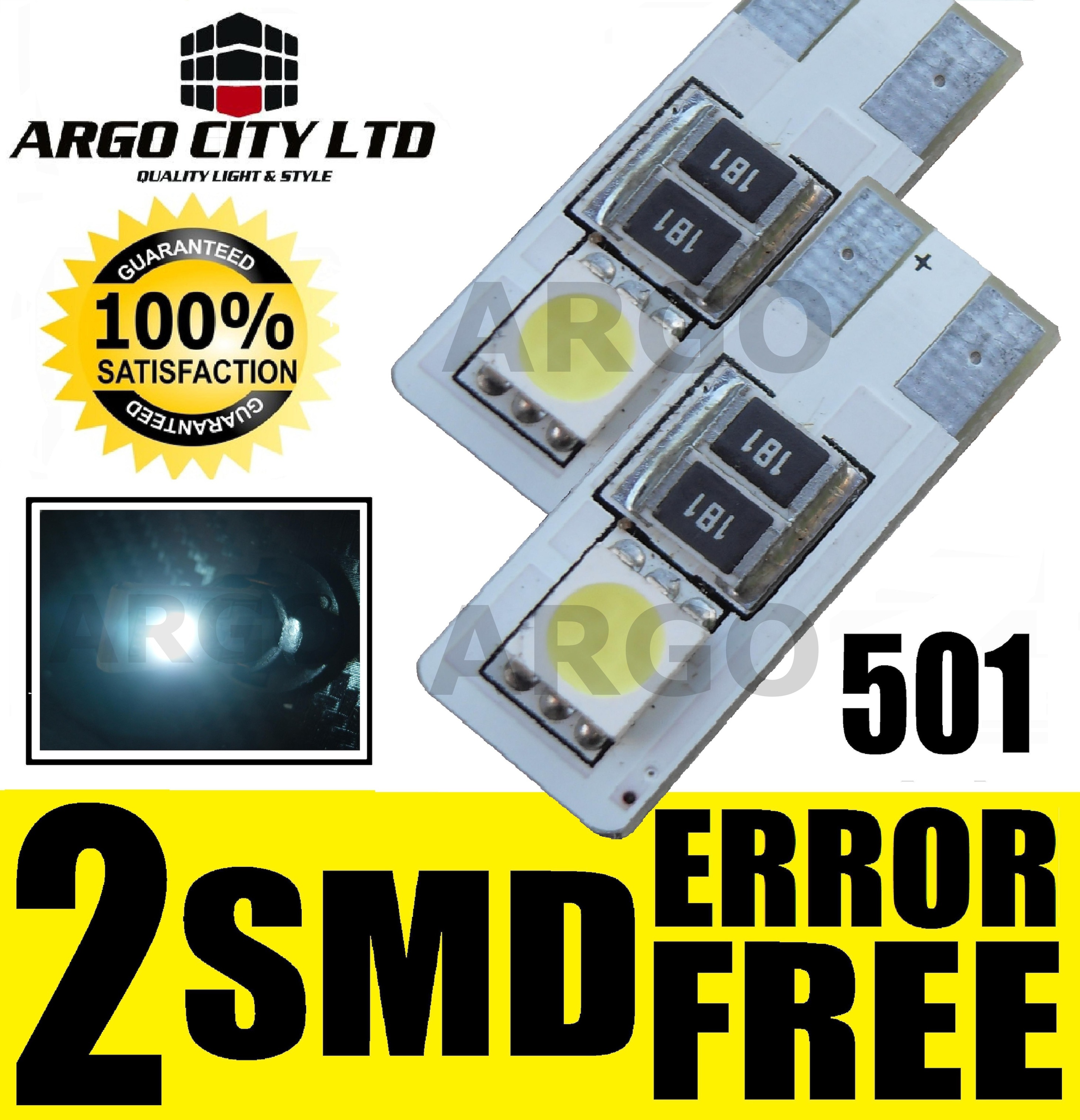 501 2 SMD ERROR FREE CANBUS WHITE SIDELIGHT BULBS LAND ROVER RANGE VOGUE
